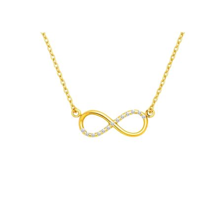18K Gold Plated Sparkling Infinity Necklace